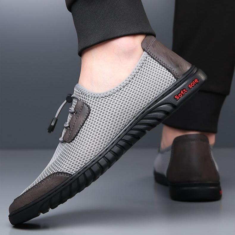 New Men's Summer Casual Shoes – Versatile Soft-Sole Breathable Mesh Fly-Knit Board Shoes, Running Athletic Sneakers for Men