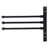 Bathroom Wall Towel Rack, Metal Black, Rotating Hook, 30cm