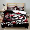 3PCS F1 Team Bedding Set Printed Duvet Cover Closure Includes 1 Duvet Cover & 2 Pillowcases for All Seasons Bedroom Decor