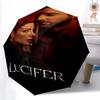 Supernatural Shadows Light Folding Umbrella Suitable for All Seasons 8 Paraphenoid Bones Printing Light Three Folds