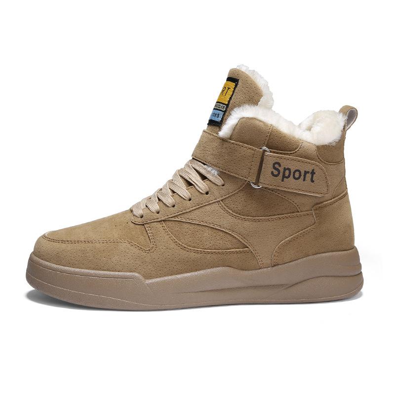 Winter Boots Men Ankle Boots Warm Fur Casual High Top Male Sneakers 2024 Fashion Plush Warm Platform Booties Zapatos De Hombre