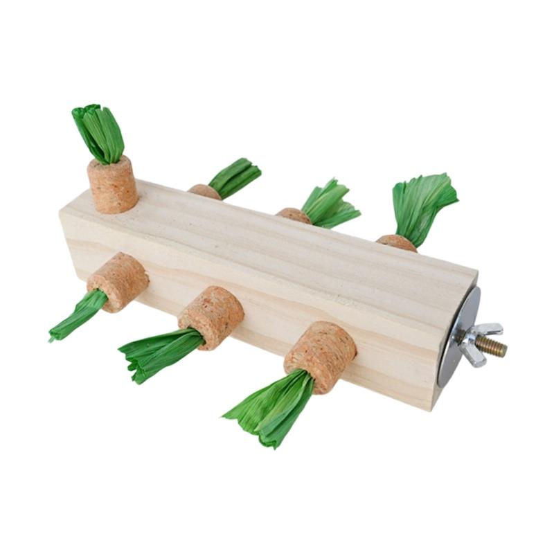 

Bird Stand Perch Toy,Bird Cage Accessories for Parakeets Cockatiels Lovebirds Conures Bird Chewing Toy Wooden Perch Stand 1