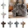Y2K Retro Sweet And Cool Gradient Crosses Shape Keychain With Soft Plush For Bags Keys Backpacks Stylish Present Choice