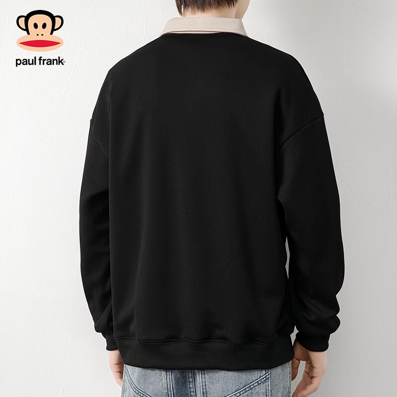Paul Frank Men's Solid Turn-down Collar Pullover Sweatshirt
