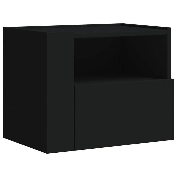VidaXL Wall-mounted Bedside Table Black 45x30x35 Cm 848313
