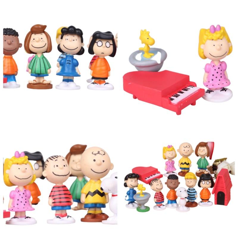 14 stuks/set Peanuts Film Snoopy Huisdier Decoratie Speelgoed Cadeau Voor Kinderen