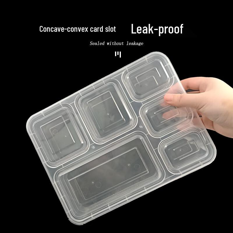 Jinmei Hewang Transparent 6-Compartment Disposable Food Container