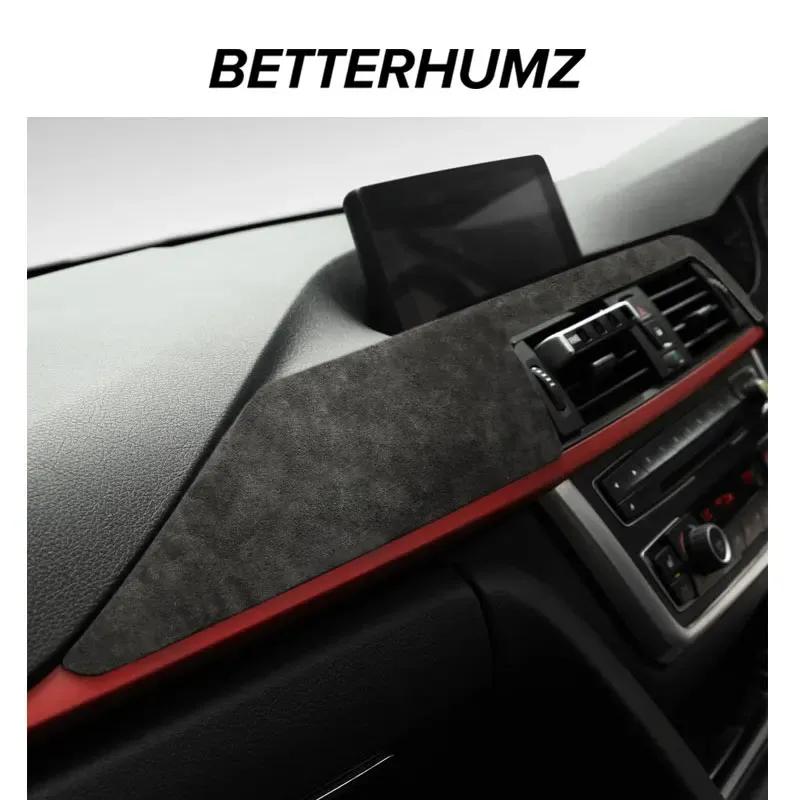 For BMW F30 F32 F34 Series 3 4 Made of Alcantara Dashboard Panel trument Trim M Performance Stickers Car Interior Accessories