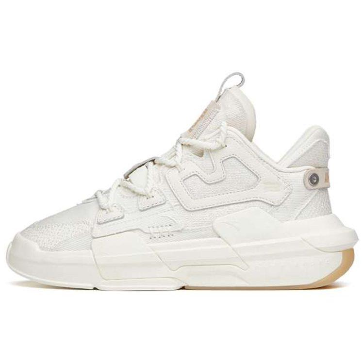 Anta Textile, Synthetic Leather Comfortable Slip Resistant Cushioning Abrasion Resistant Lightweight Mid Top 122138082S-1