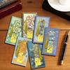 Oil Painting Metal Bookmarks with Tassels Book Page Marker Hollowed Flower Engraved Bookmarks Gifting for Book Lover