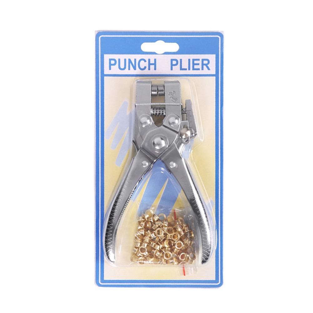 100pcs Multi-function Eyelet Hole Punch Pliers Grommet Eyelet Plier Set For Leather Clothes Belt