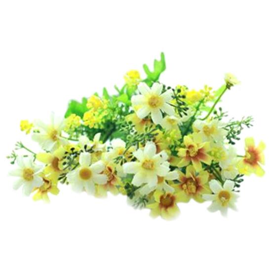 

1 букет, 28 головок штучної ромашки, штучної шовкової квітки, весільні прикраси для дому