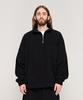 CARGOBROS Cb Corduroy Pocket Half Zip Sweatshirt (Black)
