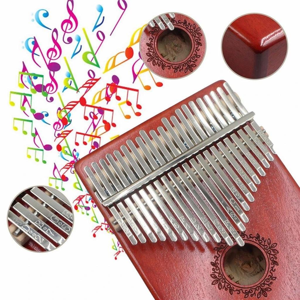 17 Keys Kalimba Thumb Piano Instrument Finger Mbira Mahogany Wood and 21 Keys