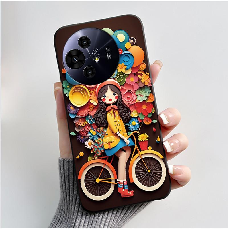 New Design Cute Case For TCL 50 NxtPaper 5G/50 Pro NxtPaper 5G/TCL P10/60 XE NxtPaper Shockproof Cover Black Case