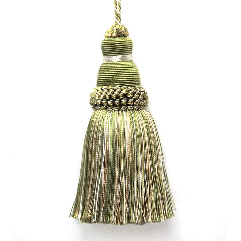 

BELAVENIR, красочная кисточка, подвесная веревка с кисточкой, шелковая кисточка, бахрома, отделка кисточкой, украшение для одежды, аксессуары «сделай сам» для штор и украшения дома 1PC зелёный