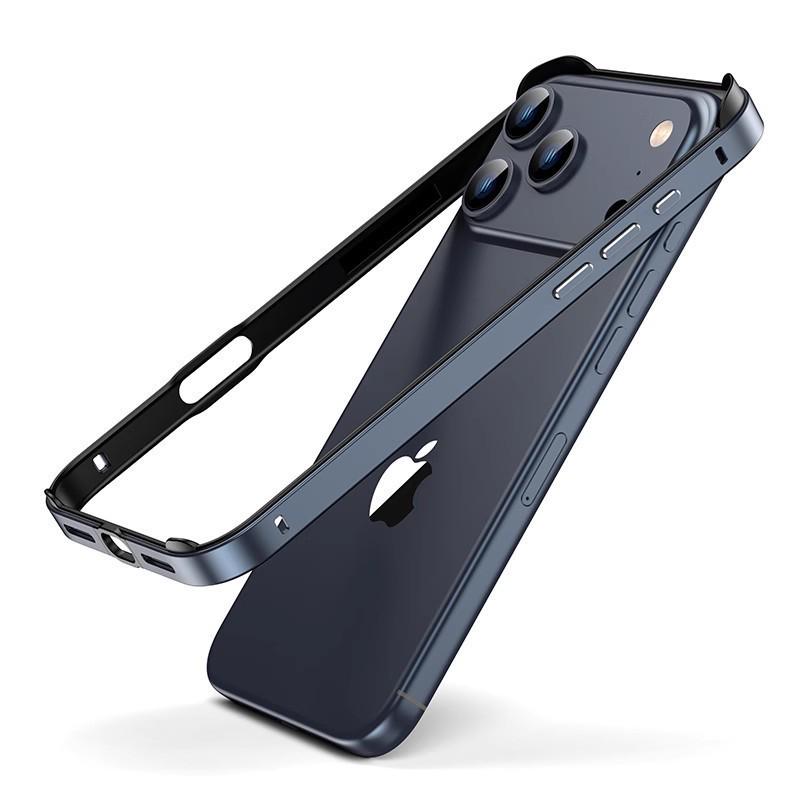 Ultra-Thin Metal Frame Anti-Fall Case for Apple 17 Pro Max & 15 - Aluminum Alloy