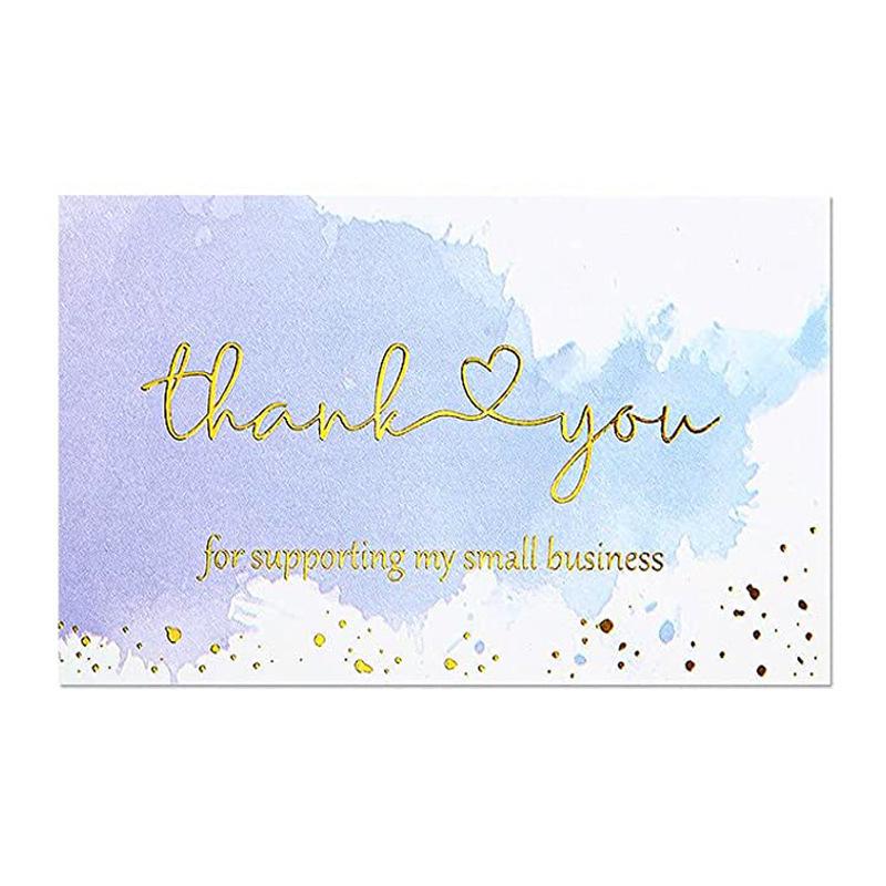 Pink 'Thank You' Cards - 50 Sheets/Pack for Gift Boxes, Decorations, and Postcards