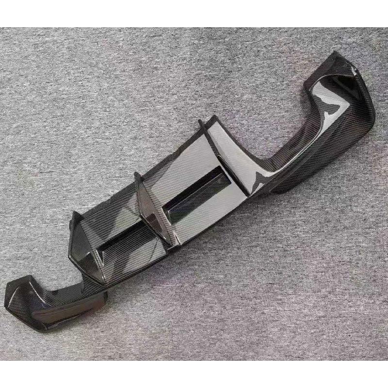 BMW 1M E82 Carbon Fiber Rear Diffuser with Dual Outlet for Quad Exhaust (2011-2013)