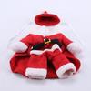 Christmas Santa Dog Costume for Small Dogs Polar Fleece Puppy Outfit Funny Pet Party Clothes for Holiday Photo Walking Jogging