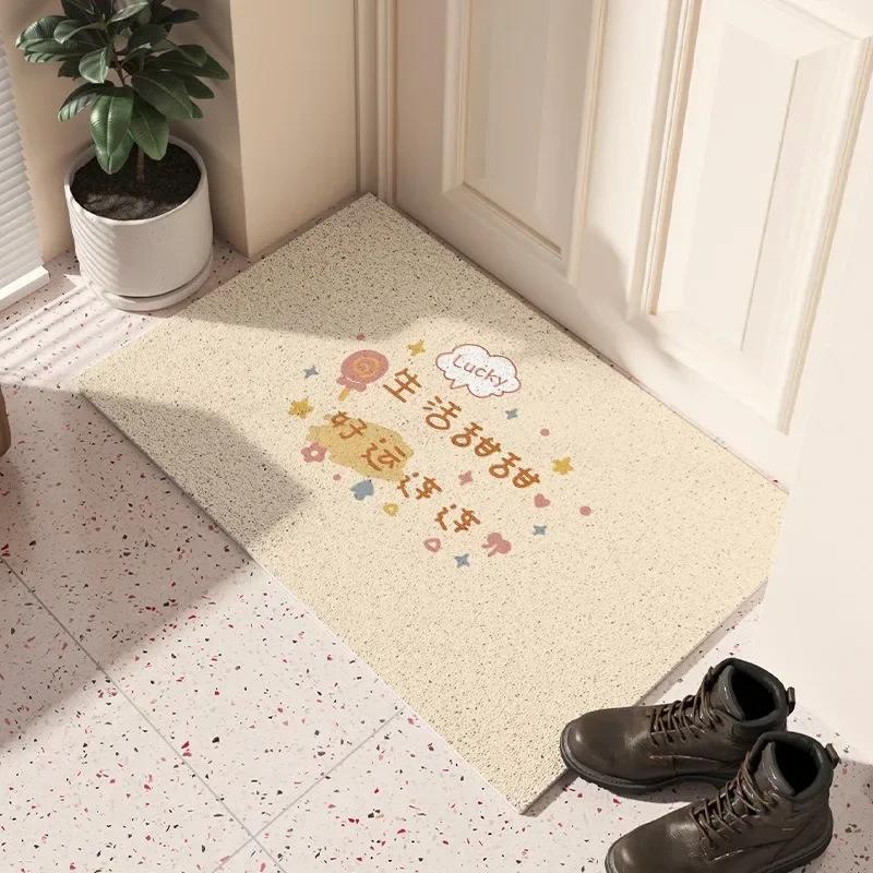 Cartoon Cat Series Mat Non-slip Easy To Clean Rug Wrinkle-Resistant Doormat Indoor Washroom Entrance Decorative Washable Carpet