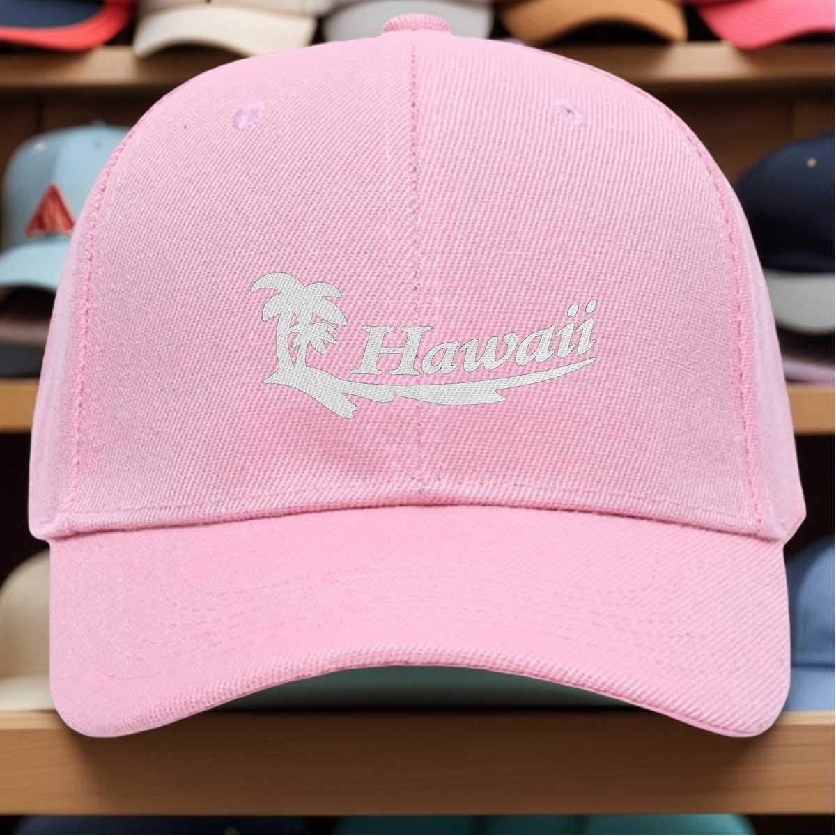 Hawaii Palm Tree Graphic Baseball Cap Polyester Casual Adjustable Summer Beach Hat One Size