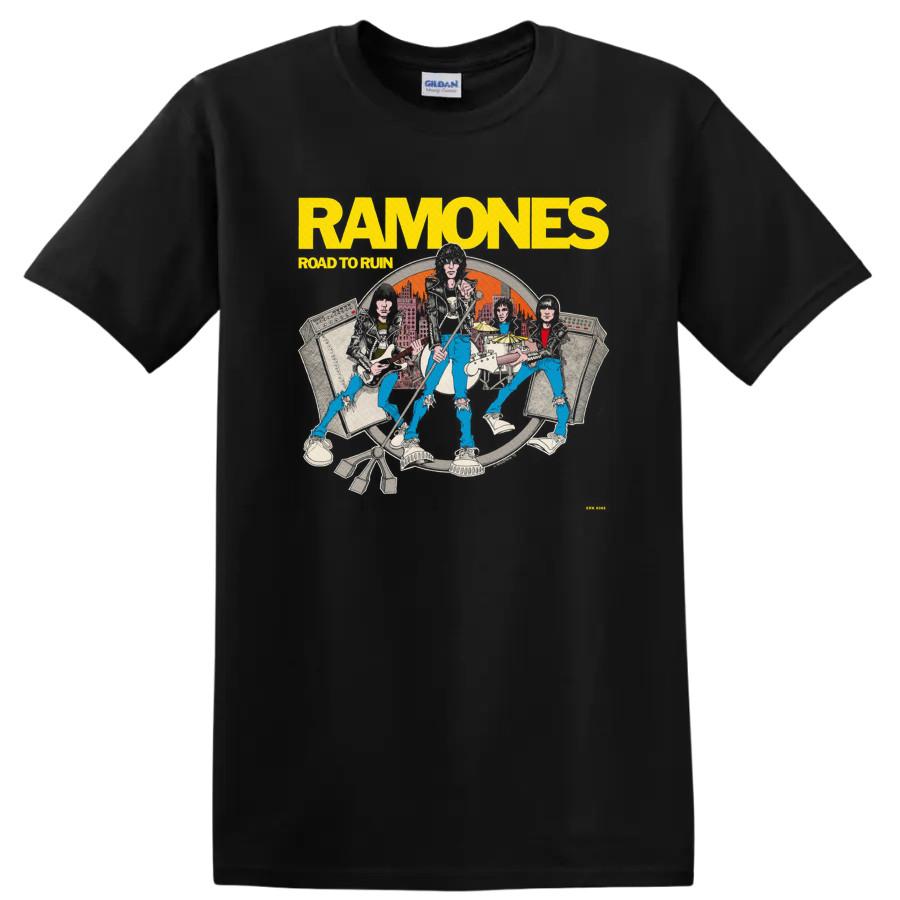Ramones Graphic Tee Band T Shirt Road to Ruin Vintage Music Fans Apparel Tee