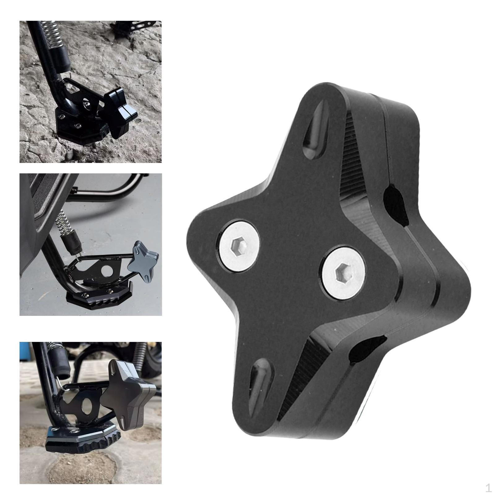 

Aluminum Alloy Kickstand Sidestand Extension Enlarge Plate Pad, Motorcycle Side Stand Foot чёрный