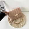 Lock Embroidered Rhombus Shoulder Women's Bag Tide Chain Lady Elegant Crossbody Cosmetic Bag