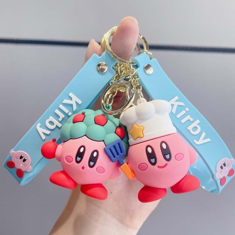 Cute Kirby Keychain, Cute Pink Cartoon Backpack Pendant, Car Key Chain, Fun Gift For Friends