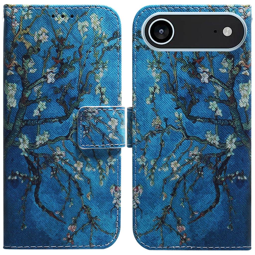 For iPhone 17 Air Wallet Case Pattern Print Leather Phone Cover