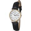 Citizen Q&Q Analog Waterproof Watch with Date and Day Leather Strap A207-504 for Women White