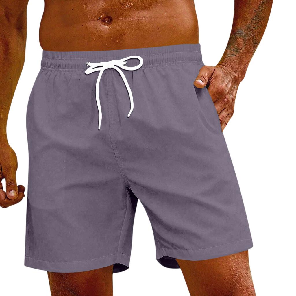 Pánské módní elastické šortky se stahovací šňůrkou, ležérní kalhoty