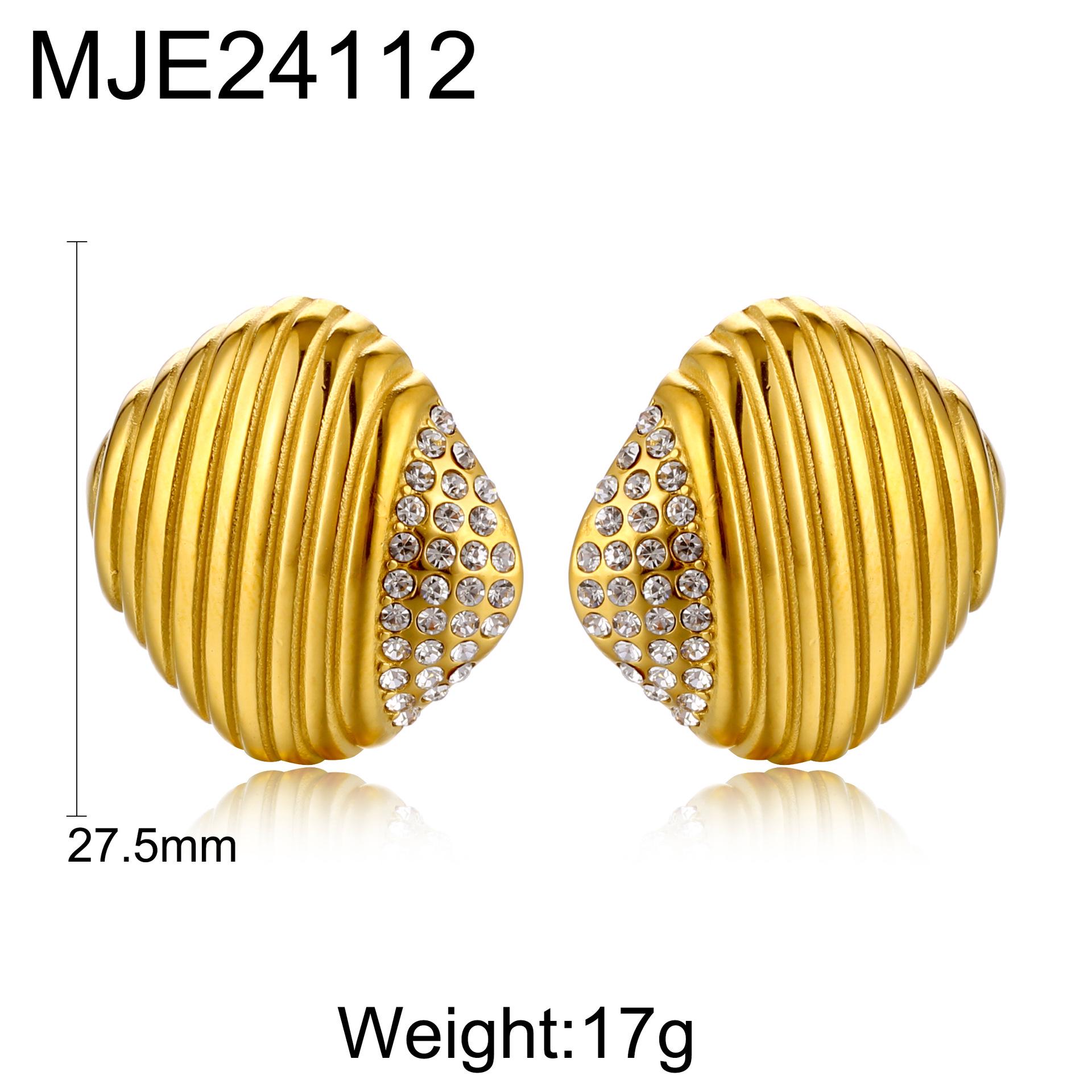 

Retro Zircon Texture Earrings: European & American Trend 18K