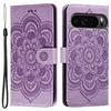 For Google Pixel 10 Pro XL/9 Pro XL Case PU Leather Mandala Imprinted Design Wallet Phone Cover