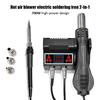 24V Soldering Iron Station 2-in-1, Air Rework Blower And Soldering Station With Solder Wire Soldering Tips Air Nozzles Cleaner Tweezers Desolder Pump