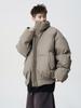 Men's American-Style Winter Warm Cotton Jacket, Loose Fit, Short PU Leather, Padded, Niche Design.