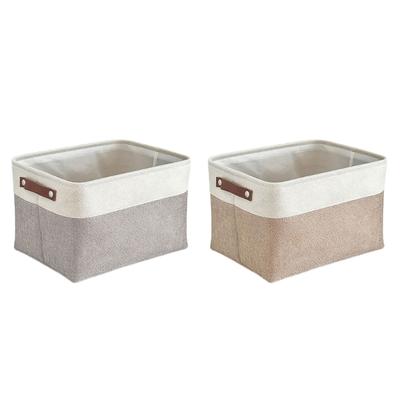 Scandinavian Style Storage Baskets Cotton Linen Fabric Practical for Home Decors and Efficient Organization In Various Rooms