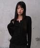 Daibeuinumeon Layered Double Henley Neck Long Sleeve (Black)