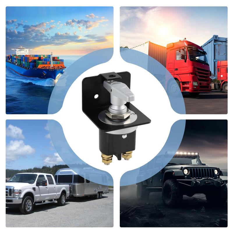 Car Battery Switches 12V-36V RV Battery Cutoff Automotive Power Cutoff Master Power Shut Off Isolator With Locking Panel