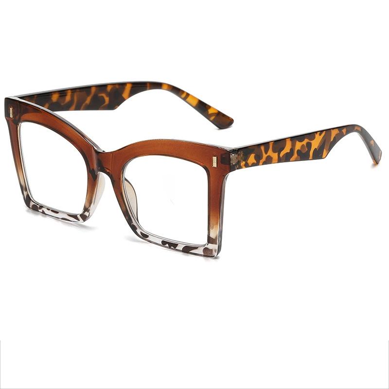 

Женские фотохромные очки с большой оправой, роскошные ретро-очки для компьютера, цветные блокирующие очки-бабочки, защищающие от синего света flat light