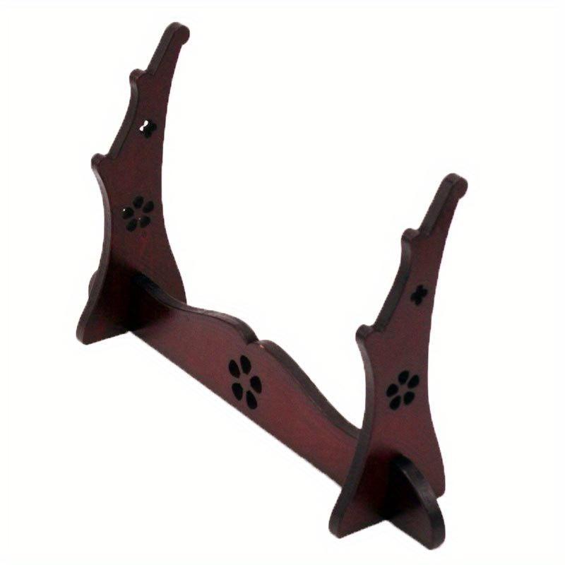 1KS Stojan na prstenové pravítko Dřevěná základna Stojan ve stylu čínského umění Ručně vyráběný stojan Dekorace