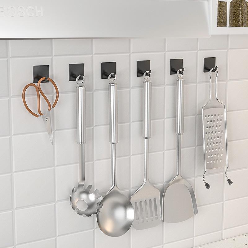 Weds Stainless Steel Punch-Free Sticky Wall Hook for Clothes, Bathroom, Kitchen, Toilet, or Fitting Room.
