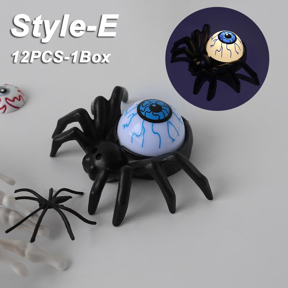 12/1PCS LED Spider Candle Light Lamp Flickering Flameless Battery Lights Flashing Electric Candles Hallowe Props Halloween Decor