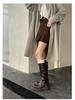 2025 A/W Black Wide Calf High-Thigh Knight Boots for Women