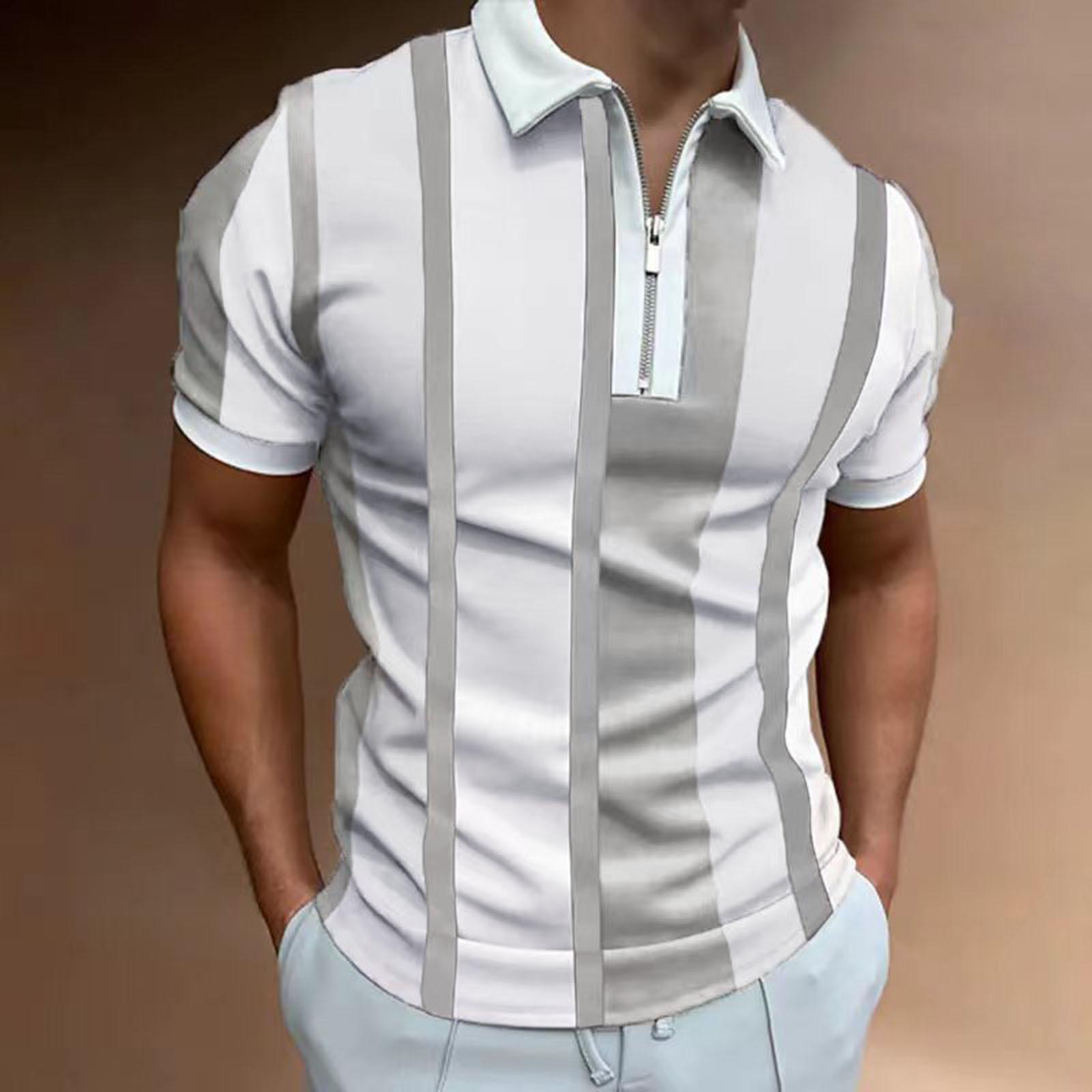 

Мужская рубашка Рубашка для гольфа Ретро Цветовой контраст На открытом воздухе Уличный с короткими рукавами С принтом Одежда Модельер Повседневный Дышащий L