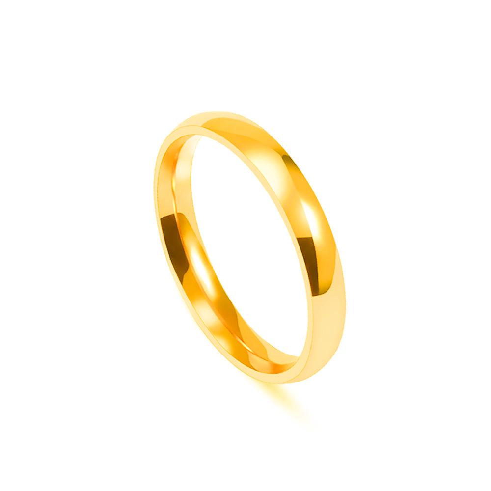 Minimalist 3mm Spherical Stainless Steel Polished Couple Ring - Non-Fading Titanium Steel Jewelry