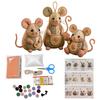 Kit de Costura DIY Patchwork Set de 3 Kits de Animales de Tela para Decoración del Hogar y Proyectos Creativos