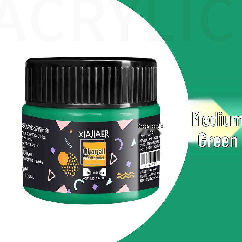 Acrylic Paint 100ml for Hand-painted Art: Wall, Graffiti, Stone, T-shirt - 38 Vibrant Colors