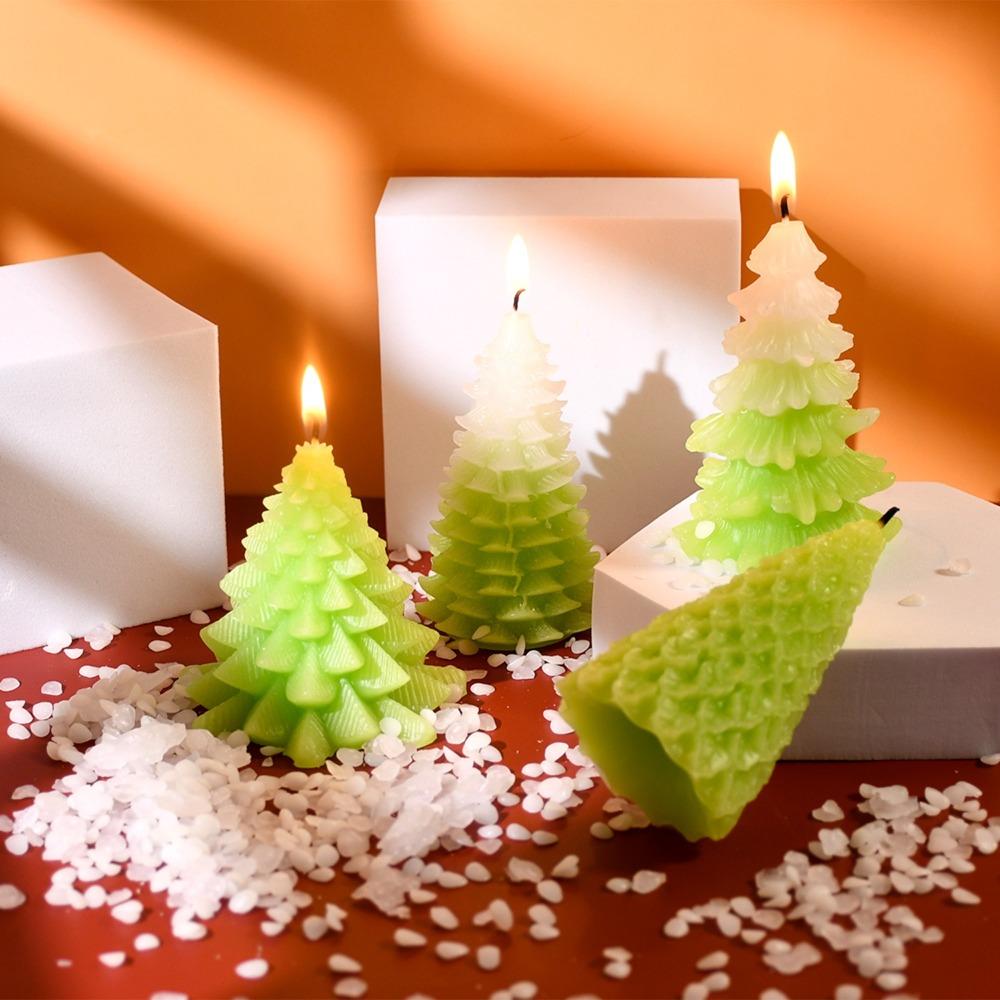 Silicone Candle Mold Tower Christmas Tree Resin Plaster Mold Scented Candle Molds  Party Decoration